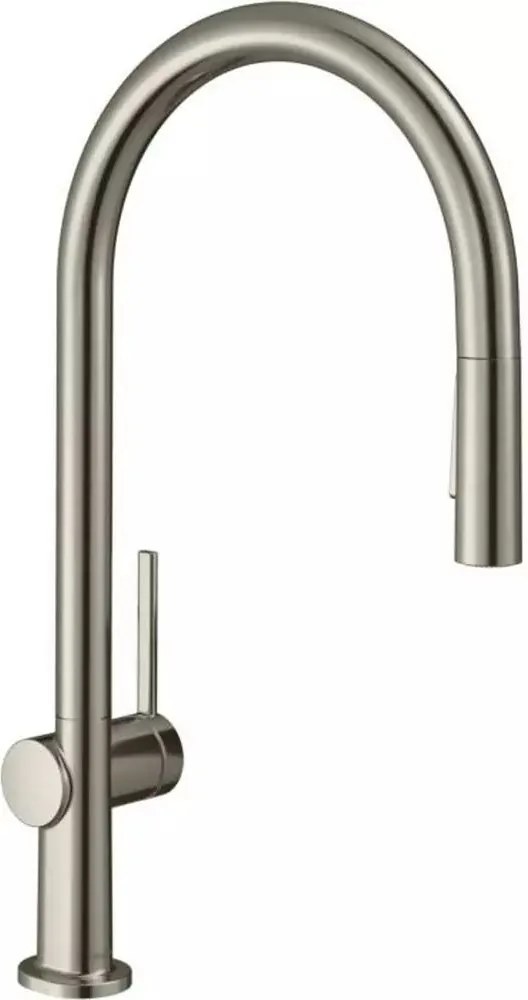 Baterie bucatarie cu dus extractibil Hansgrohe Talis M54 210 cu 2 jeturi finisaj otel inoxidabil cu sBox
