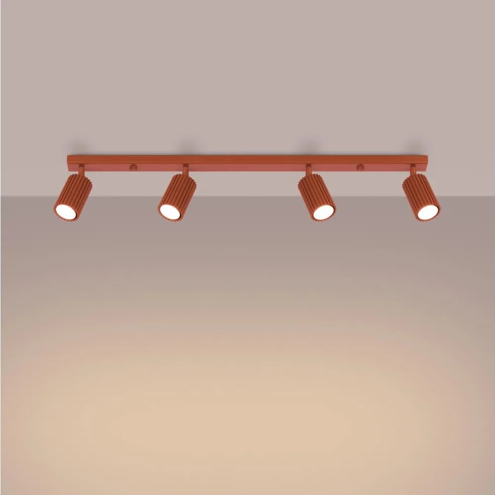 Brilagi - Plafonieră CRESTO cu spoturi 4xGU10/10W/230V roșie