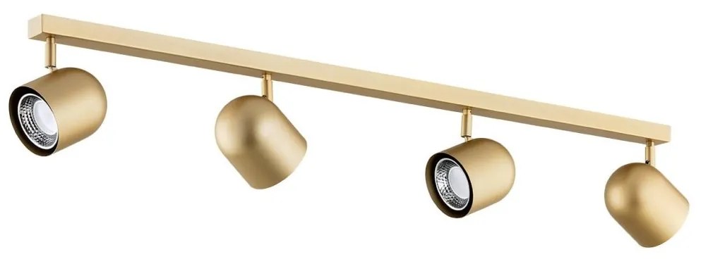 Plafoniera cu 4 spoturi design modern Isola auriu