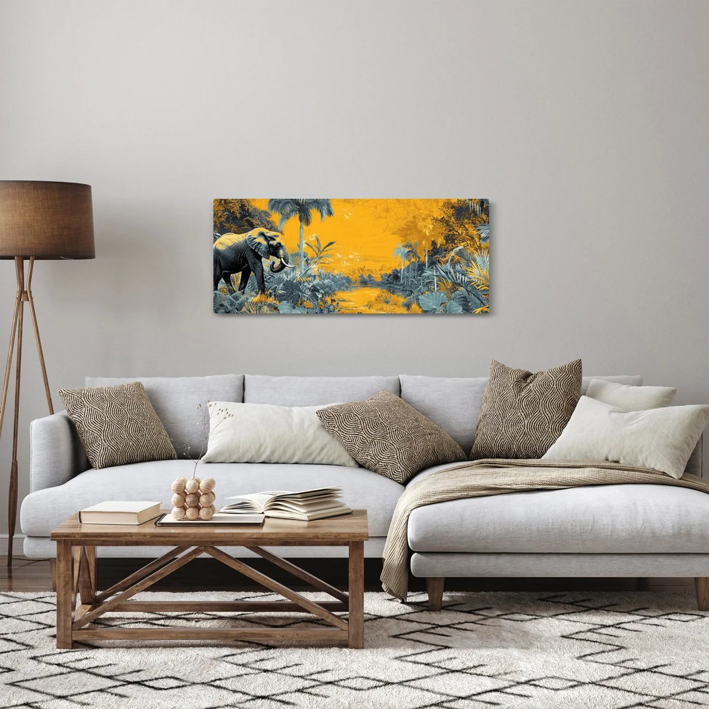 Tablou - Elefant în natură (120x50 cm)