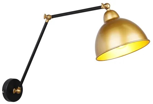 Lampă de perete TRUCK 1xE27/40W/230V aurie/neagră