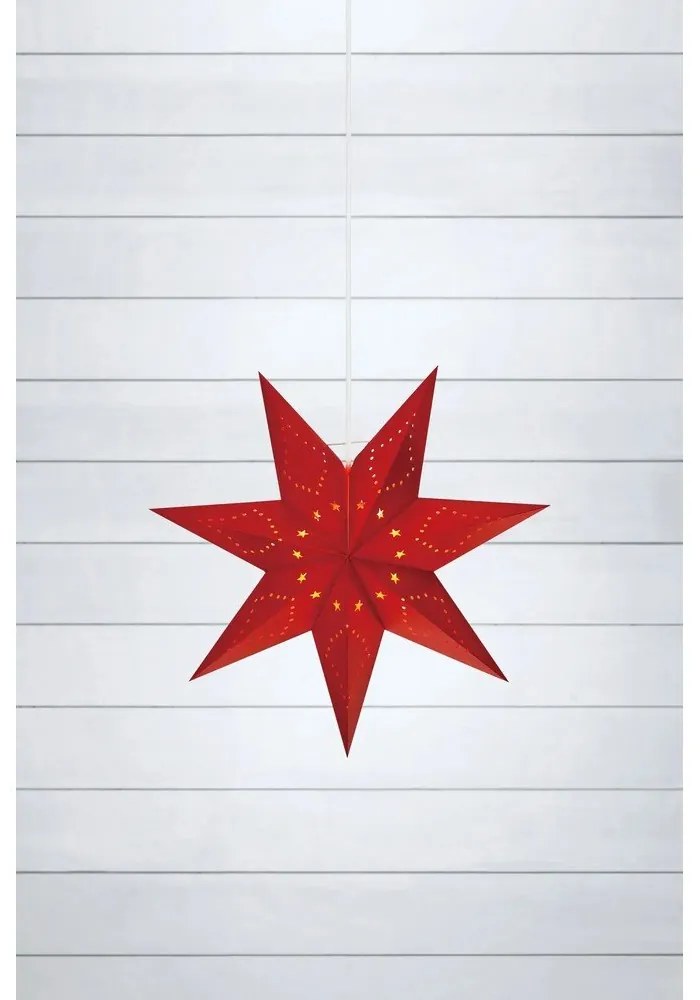 Decorațiune luminoasă de Crăciun roșie suspendată Saturnus – Markslöjd