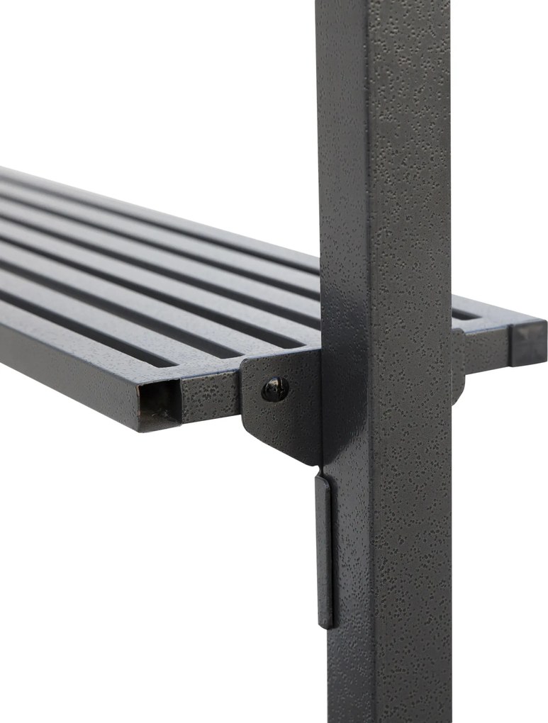 Outsunny Foisor de Gradina pentru Gratar din Otel Acoperis Dublu si Rafturi