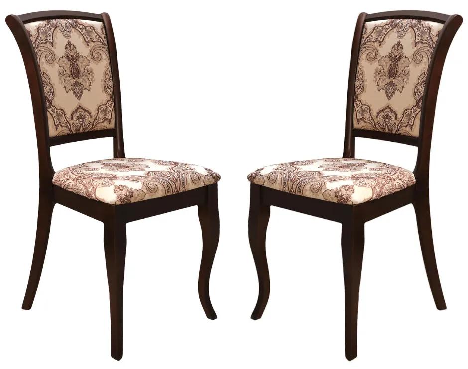Set 2 scaune dining din lemn de fag Premier, Nuc/Shalimar 2A