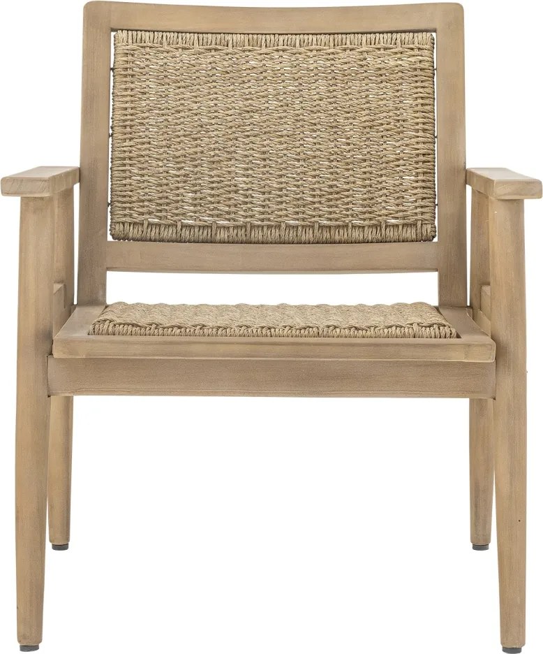 Fotoliu de grădină din lemn de acacia FSC® și polirattan, L66×H75,5×W67 cm, „Sorrento"