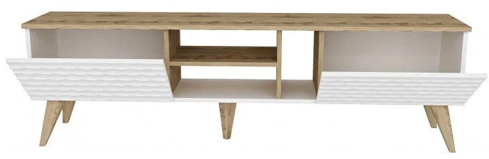 Comoda TV Egg Alb-Walnut