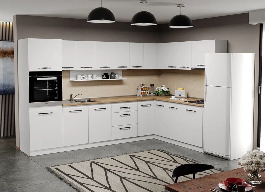Mobila Bucatarie colt C13 Ivory 320x200 cm