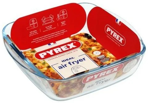 Tavă de copt din sticlă Pyrex pătrată 2,2 l, 25 x22 x 7 cm