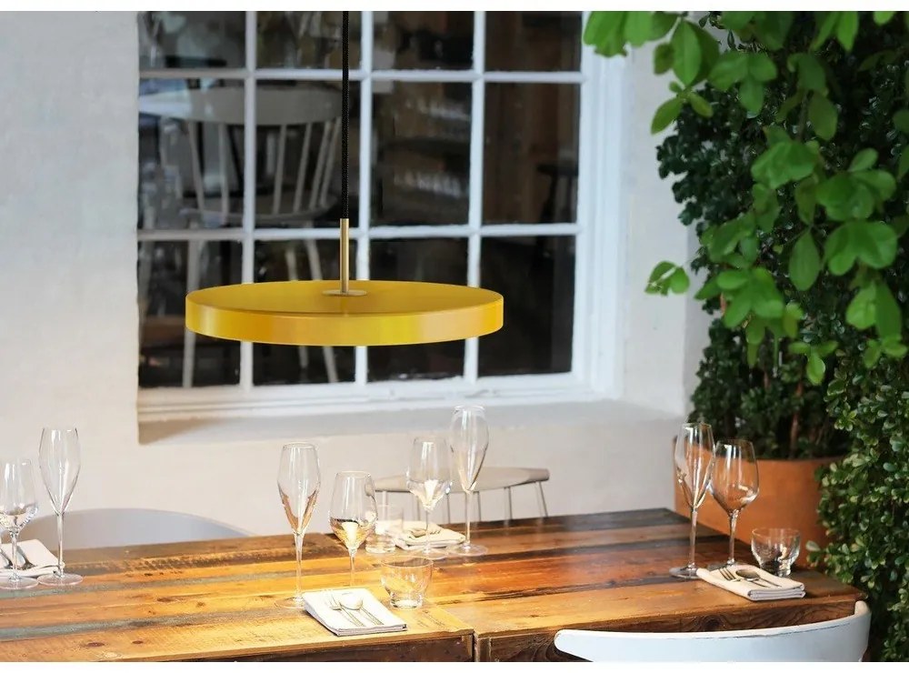 Lustră galbenă LED cu abajur din metal ø 43 cm Asteria – UMAGE