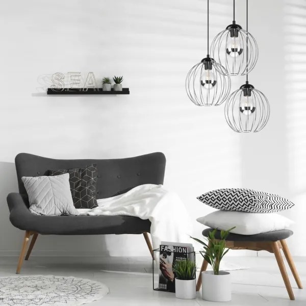 Lustră pe cablu ZOYA 3xE27/60W/230V crom lucios