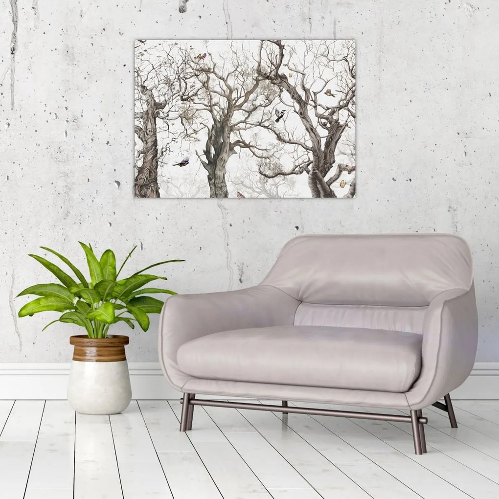 Tablou - Model de pădure, desen (70x50 cm)