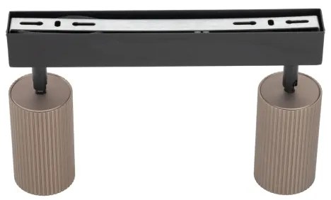 Spot TUNE 2xGU10/10W/230V negru/maro