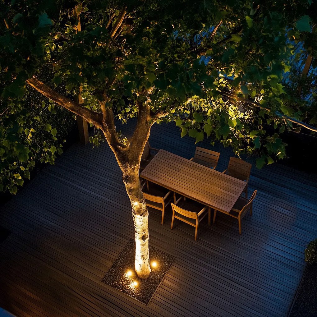 Proiector modern de sol pentru exterior negru AR70 reglabil IP65 - Delux