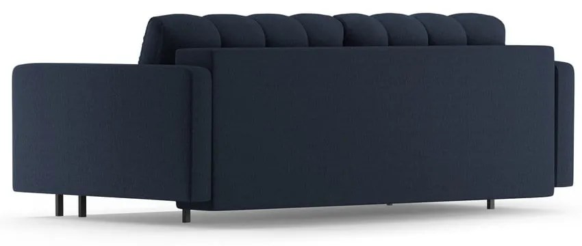 Canapea albastru-închis extensibilă, cu spațiu de depozitare 222 cm Bali – Cosmopolitan Design