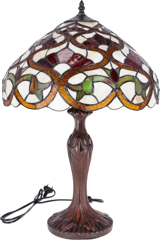 Lampa de masa Tiffany Bocciolo h 62 cm, abajur 40 cm