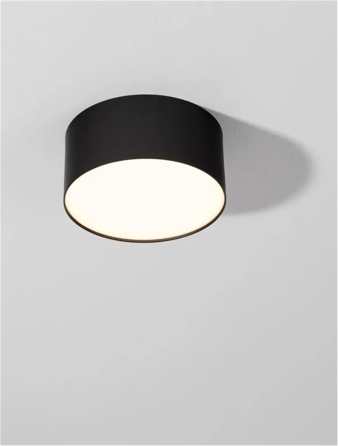 Spot aplicat, Plafoniera LED Luldo negru, 14cm
