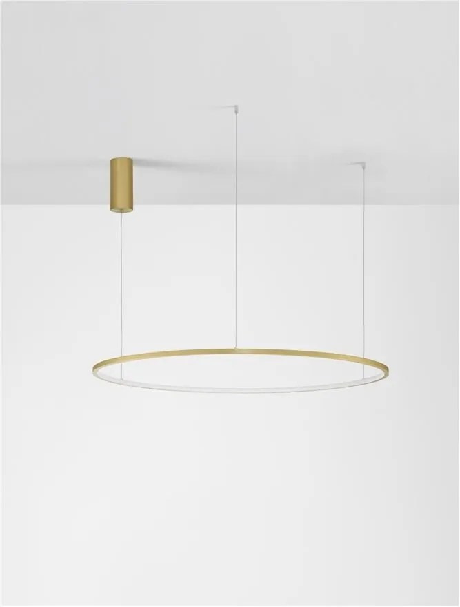 Lustra LED suspendata design modern circular TARQUIN D-100cm aurie