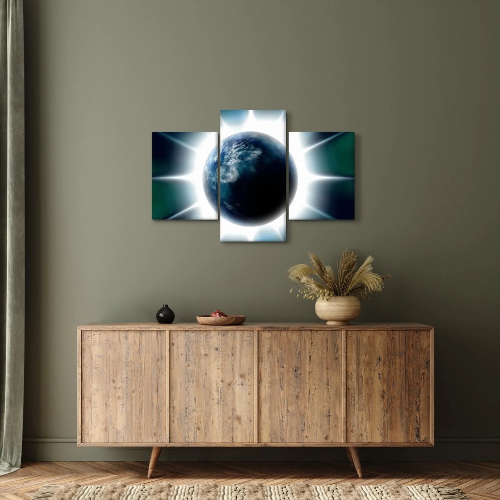 Tablou cu planeta iluminată (90x60 cm)