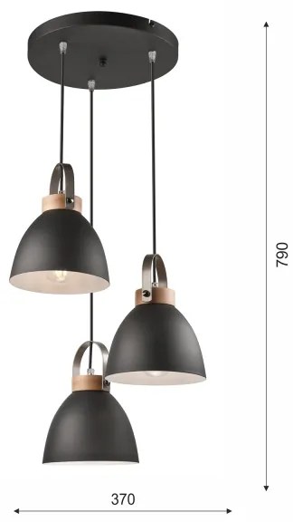 Candelabru pe cablu DANIELLE 3xE27/60W/230V