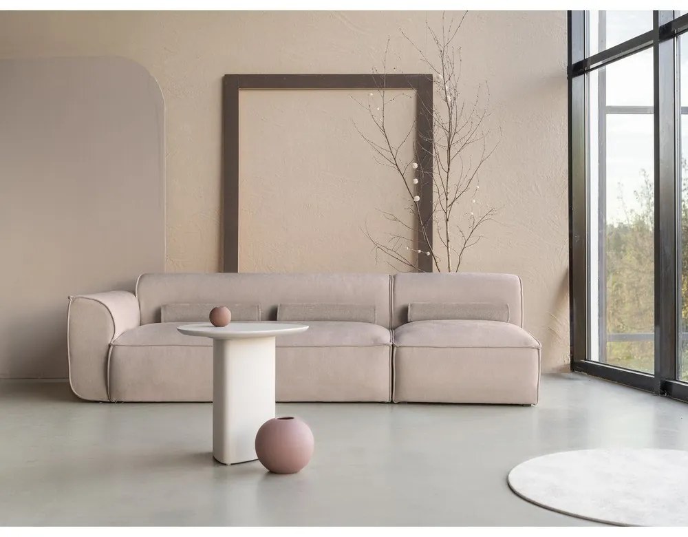 Șezlong modular bej (cu colț pe partea stângă ) Flex Felix – Miuform