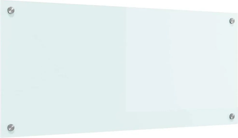 vidaXL Panou de bucătărie Alb 90 x 40 cm sticlă securizată