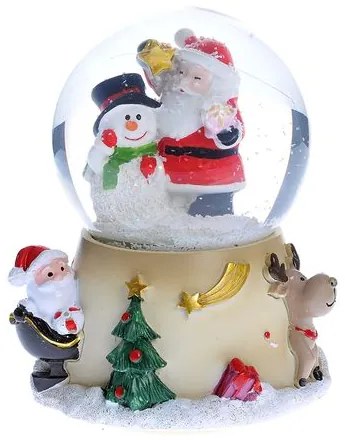 Decoratiune glob muzical cu Mos Craciun