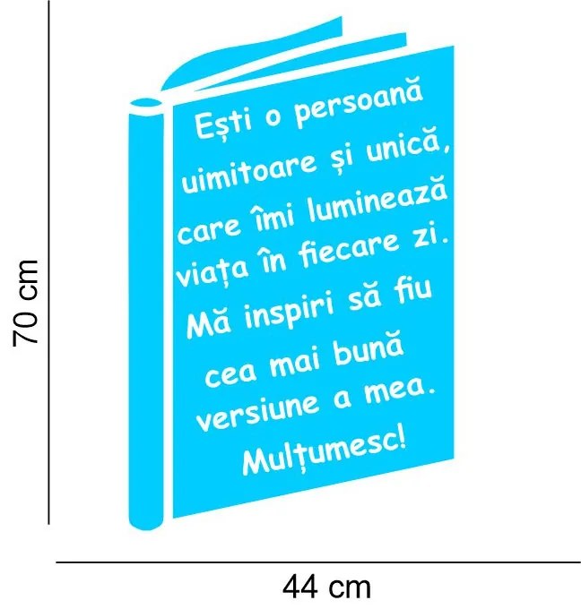 Sticker perete Citat motivational carte 2