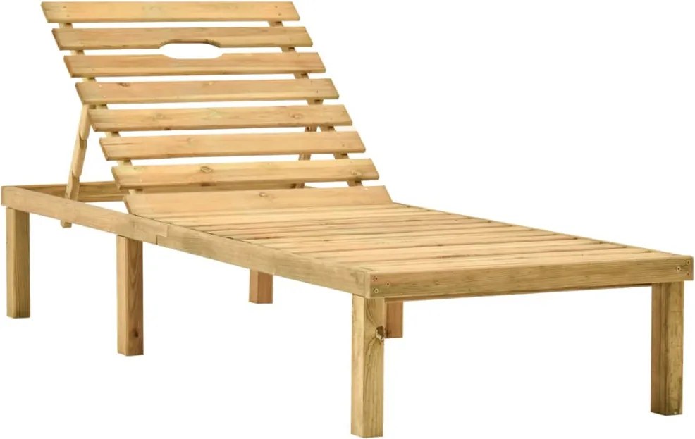 vidaXL Șezlong de grădină, lemn de pin tratat