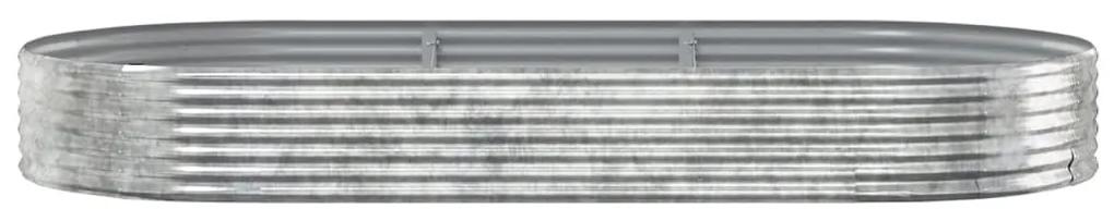 Jardiniera, argintiu, 296x140x36 cm, otel vopsit electrostatic 1, Argintiu, 296 x 140 x 36 cm