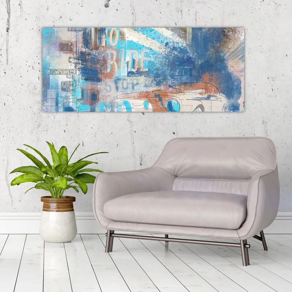 Tablou - Născut să călătorească (120x50 cm)