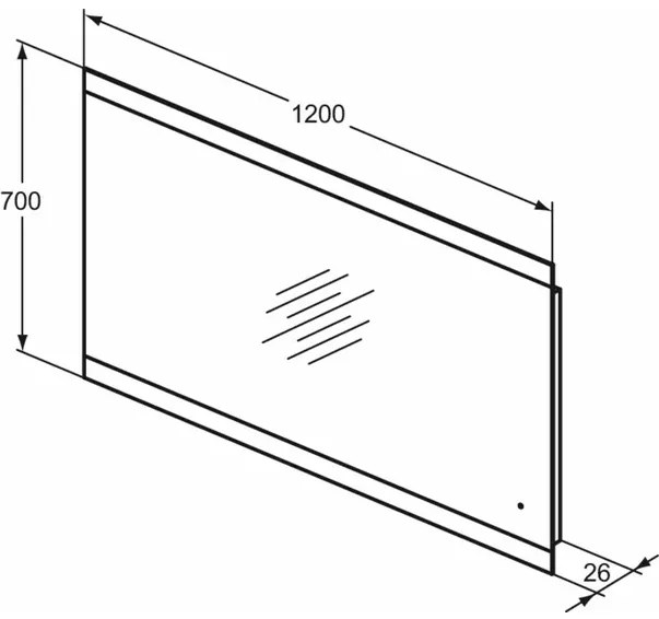 Oglinda cu iluminare si dezaburire Ideal Standard MirrorLight 120x70 cm