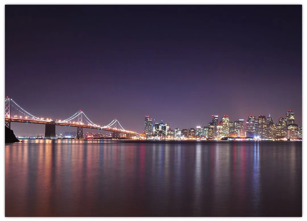 Tablou pe sticlă cu privirea spre San Francisco, California (70x50 cm)