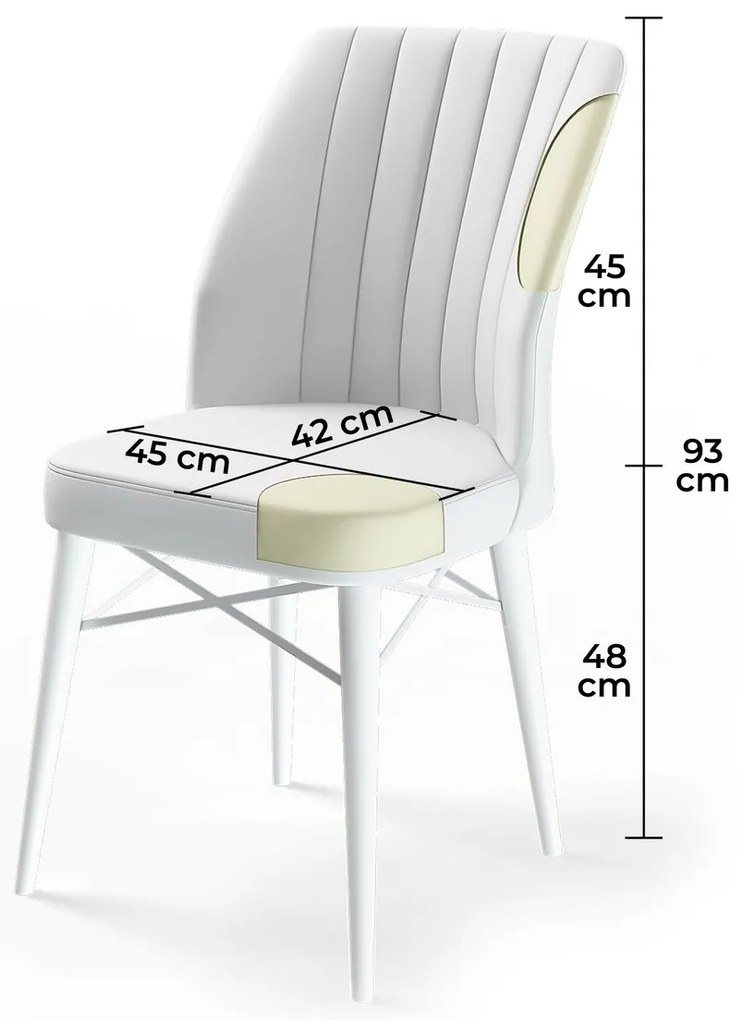 Set de scaune de sufragerie Flex Grey, 6 buc.