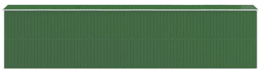Sopron de gradina, verde, 192x855x223 cm, otel zincat