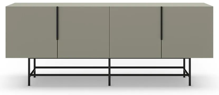 Comodă verde/gri joasă 200x77,5 cm Eldia – Marckeric