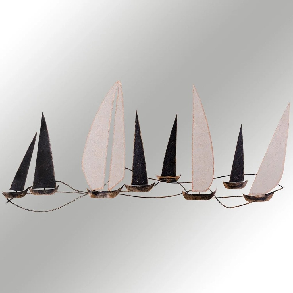 Decoratiune de perete Metal Enzo, Multicolor, 5x52x117 cm