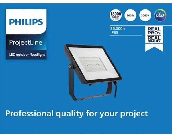 Proiector LED de exterior PROJECTLINE LED/200W/230V IP65 3000K Philips