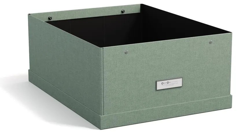 Cutie de depozitare albastru-verde din carton cu capac 34,5x45x18,5 cm Katrin Canvas Paper Laminate – Bigso