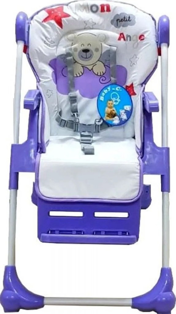 Scaun de masa pentru copii si bebe Baby Care™ CC reglabil in 3 trepte,pliabil, centura de siguranta, sezut comfortabil, masuta detasabila, pozitie