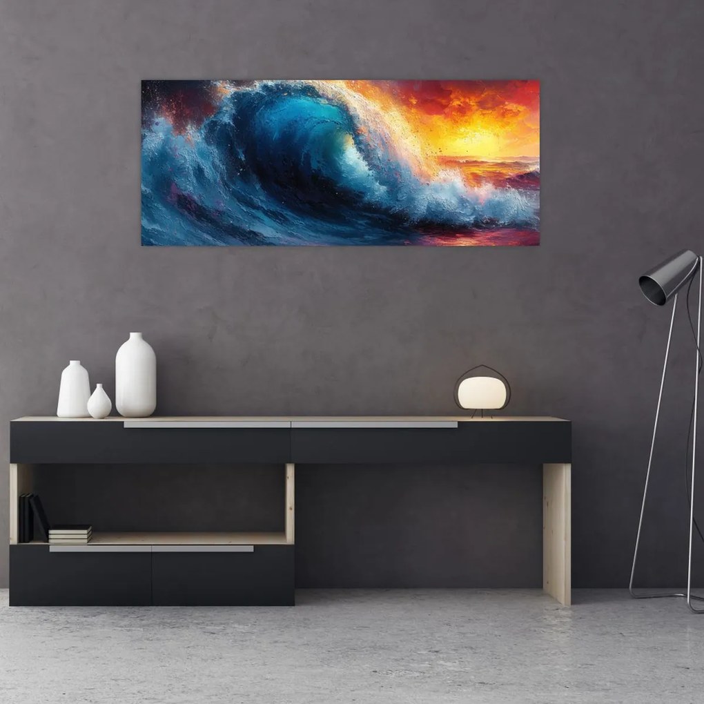 Tablou - Val în apus de soare (120x50 cm)