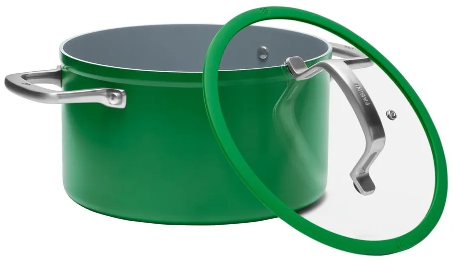 Oală cu capac/cu suprafață ceramică 5,5 l adecvată pentru plita cu inducție Meda 3.0 – FABINI