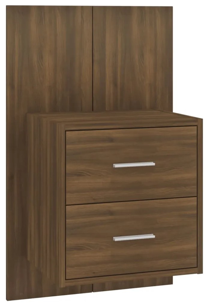 816962 vidaXL Noptieră de perete, stejar maro