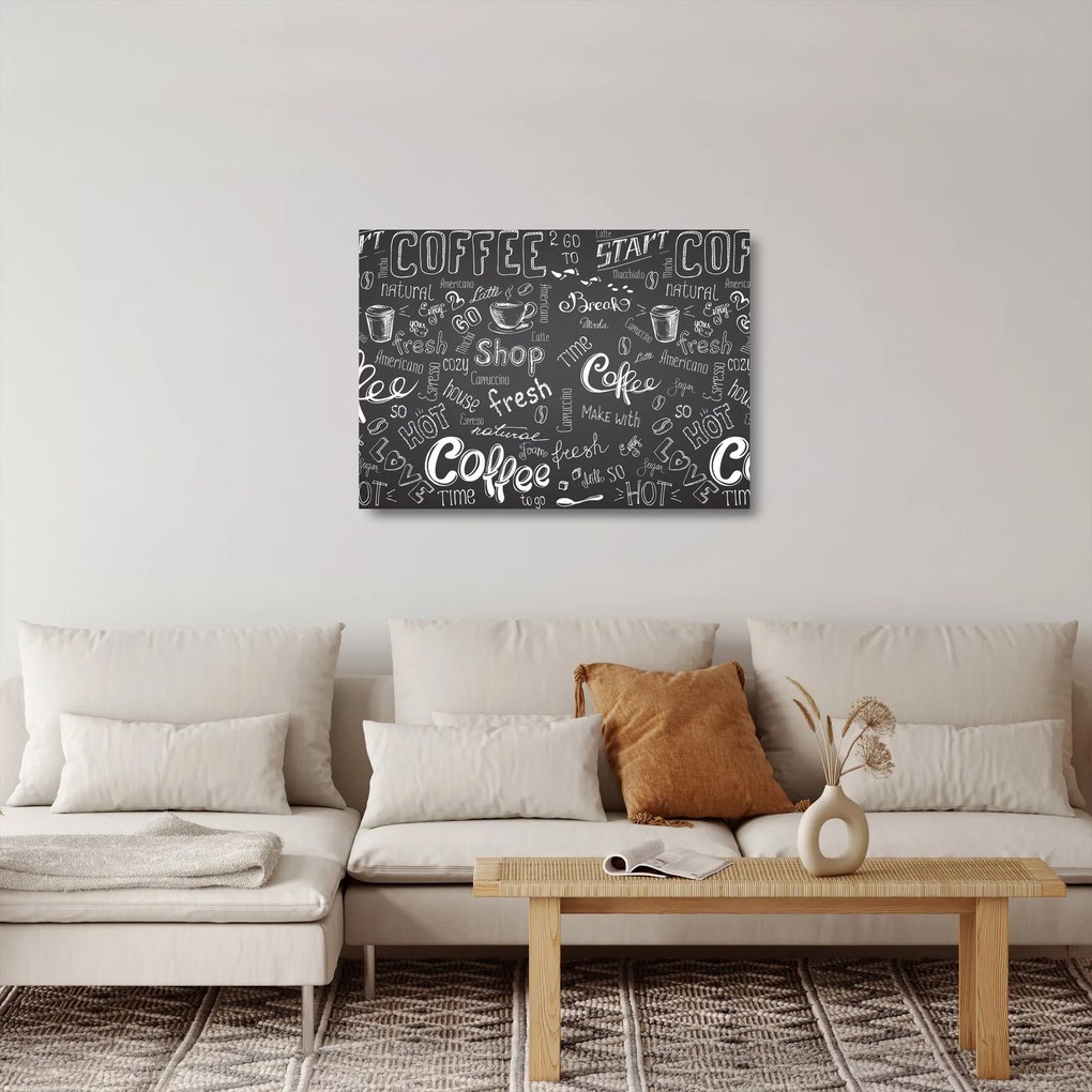 Tablou pe sticlă - Coffee (70x50 cm)