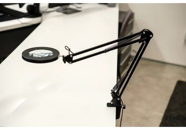 Lampă LED dimabilă de masă cu lupă Brilagi LED/12W/5V 3000/4200/6000K negru