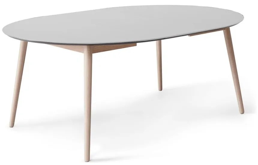 Masă de dining rotundă extensibilă cu blat alb cu blat suplimentar ø 135 cm Meza – Hammel Furniture
