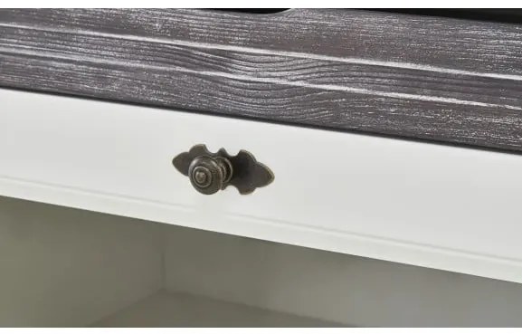 Bufet Cabana Cu 4 Usi Si 3 Sertare Alb Si Antracite ,174.4 Cm