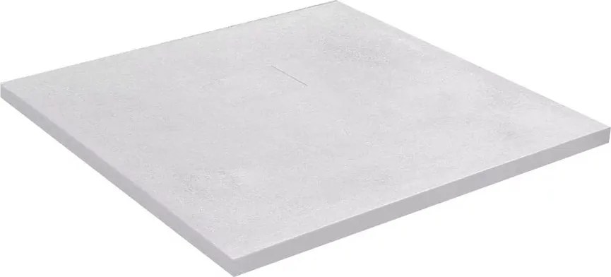 Cadita compozit pentru dus Inter Ceramic patrata 90x90 cm finisaj piatra-alb mat