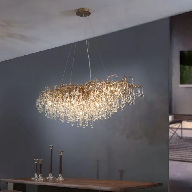 Lustra suspendata design magnific ICICLE alama antic, 75x150cm