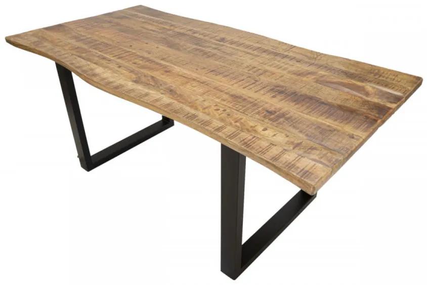 Masa dining extensibila pentru 14 persoane maro din lemn de Mango, 180-280 cm, Edge Mauro Ferretti