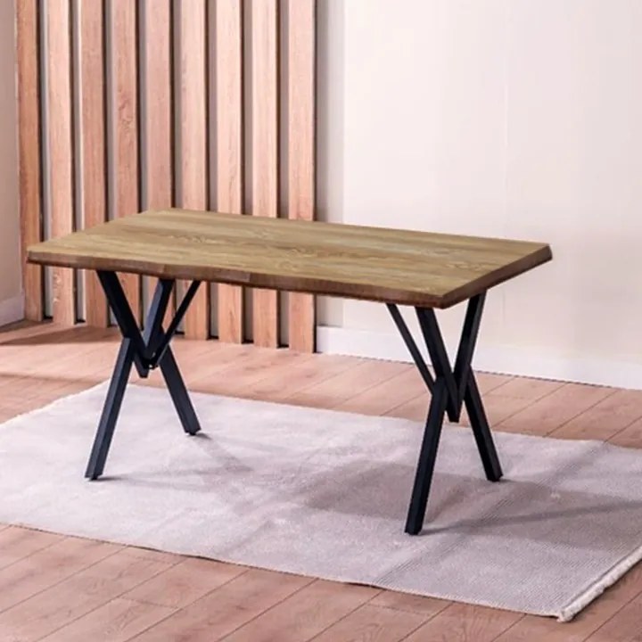 Masă Barton Nuc din MDF, Pentru Bucătărie sau Living